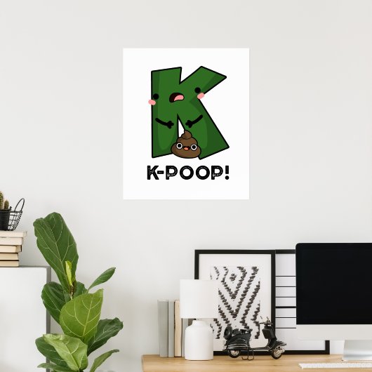Poster Kobop Funny K-pop Poo Pun (Bureau à domicile)