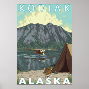 Poster Kodiak, AlaskaBush Plane Fishing