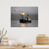 Poster Kodiak, Bateau de crabe en hollandais Harbour, Ala (Cuisine)