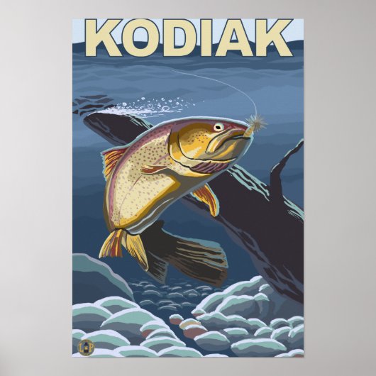 Poster Kodiak, section transversale de la truite fardée d (Devant)