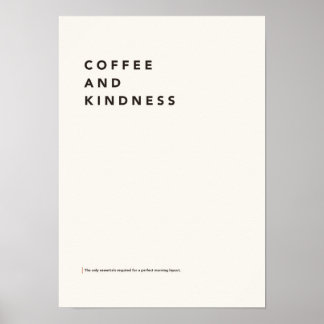 Poster Koffie en Vriendelijkheid