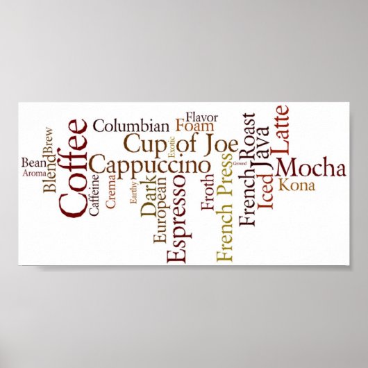 Poster Koffievoorwaarden (Voorkant)