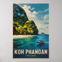 Koh Phangan Thaïlande Voyage Art Vintage