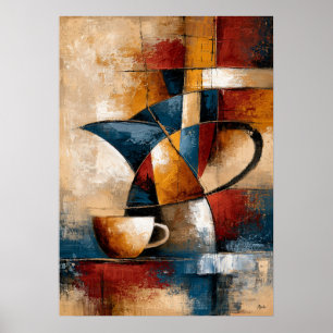 Poster Kōhī Coffee Forms Japanese Geometric Coffee Art