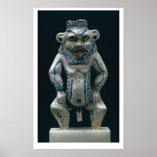 Poster Kohl pot in the form of the god Bes, New Kingdom (Devant)