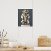 Poster Kohl Pot, représentant le dieu domestique égyptien (Cuisine)