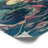 Poster Koi Carp Art de style japonais (Coin)