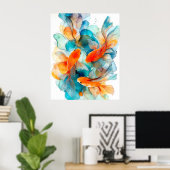 Poster Koi en mouvement (Bureau à domicile)