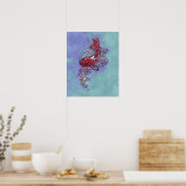 Poster Koi et Sakura par Adam Dennis (Cuisine)
