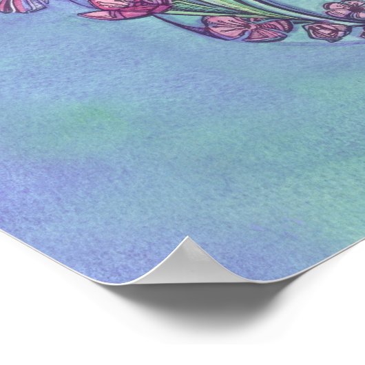 Poster Koi et Sakura par Adam Dennis (Coin)