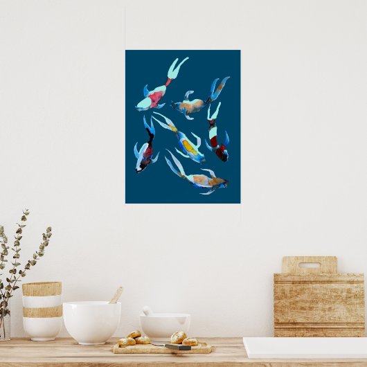 Poster Koi Fish aquarelle (Cuisine)