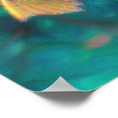 Poster Koi Fish "NAGER EN PAIX" (Coin)