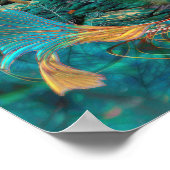 Poster Koi Fish "NAGER EN PAIX" (Coin)