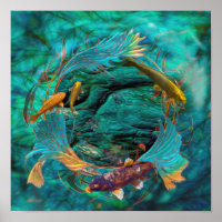 Koi Fish "NAGER EN PAIX"