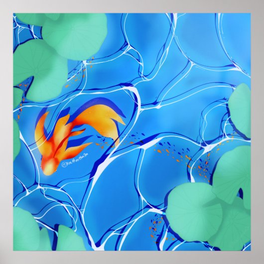 Poster Koi Fish Pond (Devant)