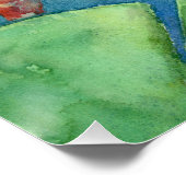 Poster Koi Fish Pond watercolor (Coin)