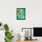 Poster koi mermaid avec koi poisson imprimé en toile Rene (Bureau à domicile)