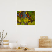 Poster Koi Pond avec des caleçons et des petits poissons (Cuisine)