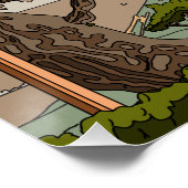 Poster Koinobori Coulant avec le Vent (Coin)