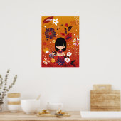 Poster Kokeshi Doll Forest (Cuisine)