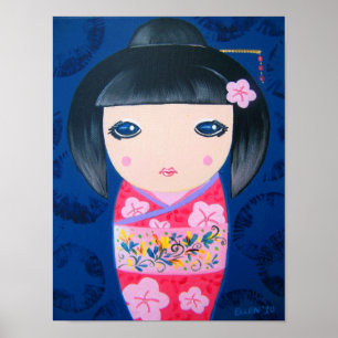 Poster Kokeshi Doll - Harumi