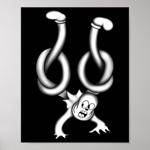 Poster Koko Le Fantôme Clown S'Est Tourné Vers Le Haut