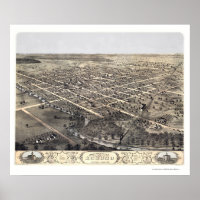 Kokomo, IN Panoramic Map - 1868