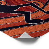 Poster Kokopelli Cuctus Désert Soleil Sud-Ouest Motif (Coin)