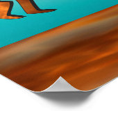 Poster Kokopelli Et Cactus (Coin)