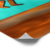 Poster Kokopelli Et Cactus (Coin)