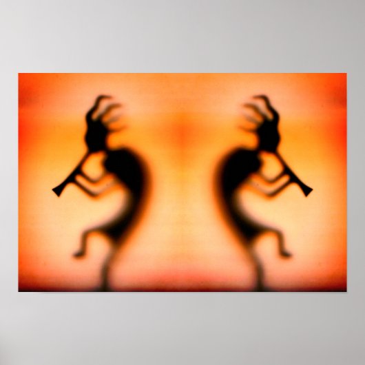 Poster Kokopelli Miroir Bon Temps Abstrait (Devant)