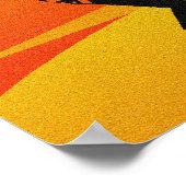 Poster Kokopelli Sud-Ouest Noir Et Jaune (Coin)