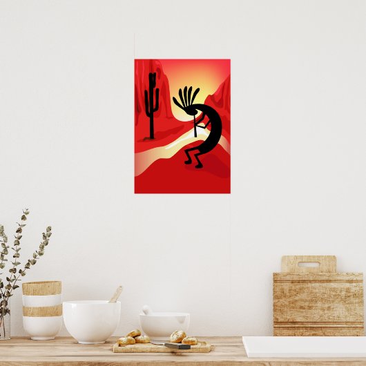 Poster Kokopelli Sunset (Cuisine)