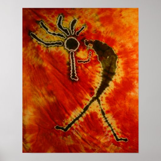 Poster Kokopelli Tie Dye (Devant)