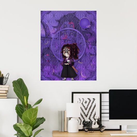 Poster Kokushibo Haute Lune 1 Chibi (Bureau à domicile)