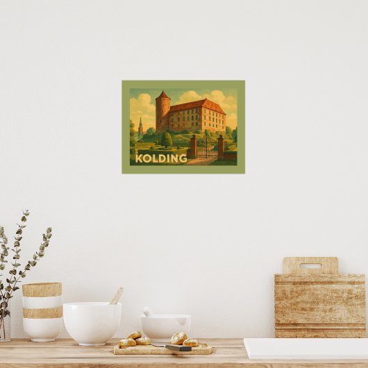 Poster Kolding Denmark Castle (Cuisine)