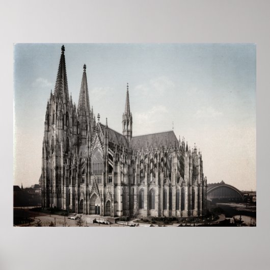 Poster Kölner Dom um 1900 - Cathédrale de Cologne (Devant)