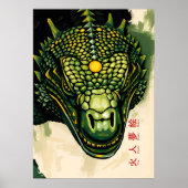 Poster Komodo Dragon Armor Head - Fierce Reptilienne Powe (Devant)