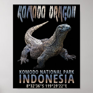Poster Komodo Dragon - Le Plus Grand Lézard Du Monde.