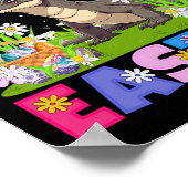 Poster Komodo Dragon Oeufs de Pâques Chasse Bunny Oreille (Coin)