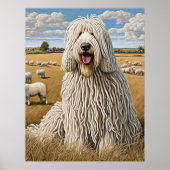 Poster Komondor - Art Chien Imprimer (Devant)
