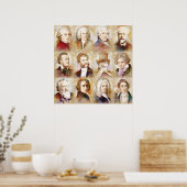 Poster Komponisten - Mozart, Bach, Beethoven und mehr! (Cuisine)