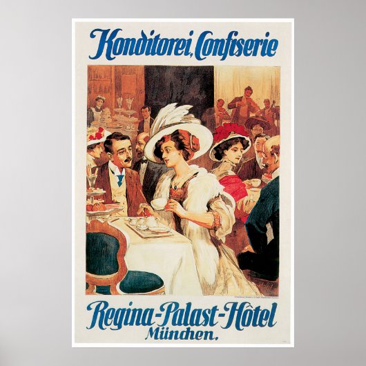 Poster Konditorei Café Nourriture Vintage et art (Devant)