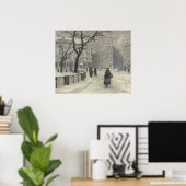 Poster Kongens Nytorv, Copenhague En Hiver Paul Fischer (Bureau à domicile)