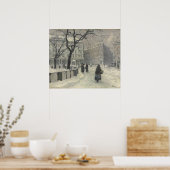 Poster Kongens Nytorv, Copenhague En Hiver Paul Fischer (Cuisine)