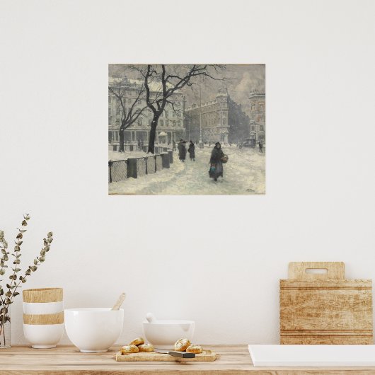 Poster Kongens Nytorv, Copenhague En Hiver Paul Fischer (Cuisine)