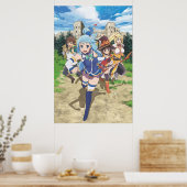 Poster Konosuba Aqua Megumin Darkness Kazuma (Cuisine)