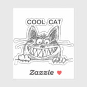 Poster kool kat sticker (Vel)