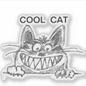 Poster kool kat sticker (Voorkant)