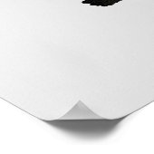 Poster Kool noir aquarelle chaton (Coin)